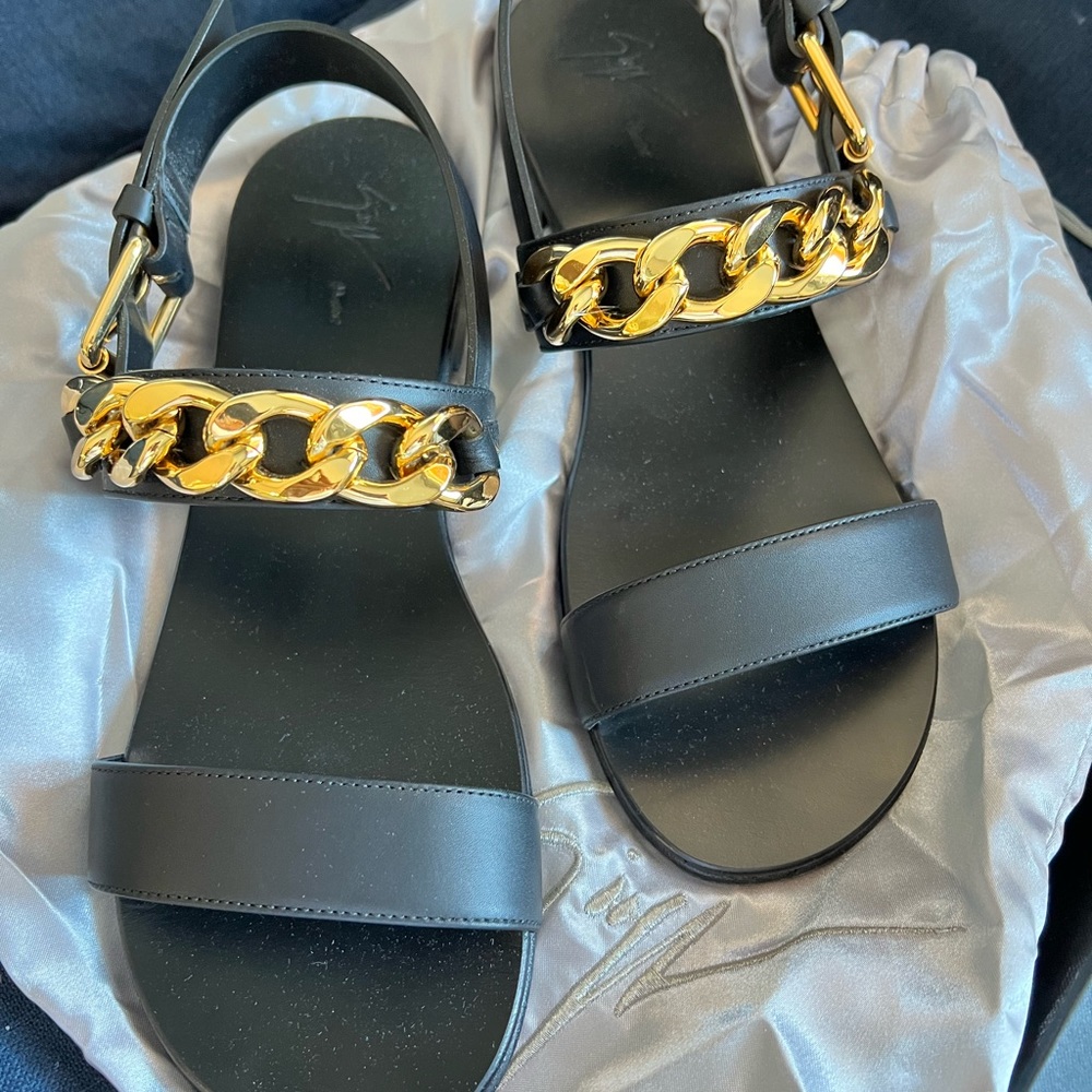 Giuseppe Zanotti Gold Link Sandals